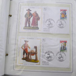 Collection timbres commémoratifs de France neufs et oblitérés.