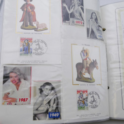 Collection timbres commémoratifs de France neufs et oblitérés.