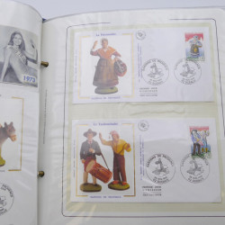 Collection timbres commémoratifs de France neufs et oblitérés.