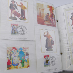 Collection timbres commémoratifs de France neufs et oblitérés.
