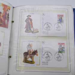 Collection timbres commémoratifs de France neufs et oblitérés.