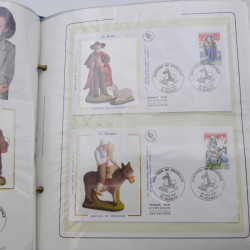 Collection timbres commémoratifs de France neufs et oblitérés.