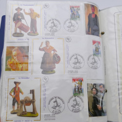 Collection timbres commémoratifs de France neufs et oblitérés.