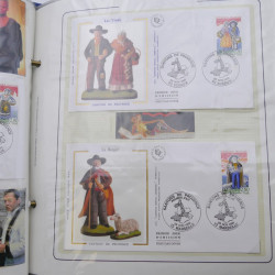 Collection timbres commémoratifs de France neufs et oblitérés.