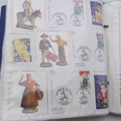 Collection timbres commémoratifs de France neufs et oblitérés.