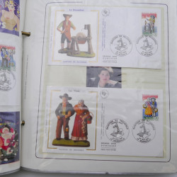 Collection timbres commémoratifs de France neufs et oblitérés.