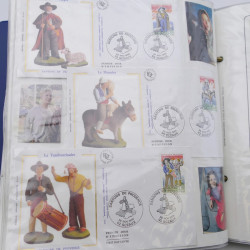 Collection timbres commémoratifs de France neufs et oblitérés.