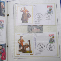 Collection timbres commémoratifs de France neufs et oblitérés.