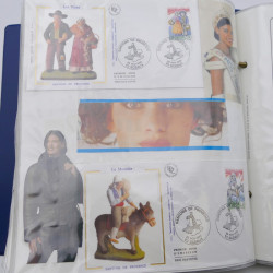 Collection timbres commémoratifs de France neufs et oblitérés.