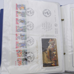 Collection timbres commémoratifs de France neufs et oblitérés.