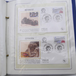 Collection timbres commémoratifs de France neufs et oblitérés.