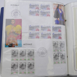 Collection timbres commémoratifs de France neufs et oblitérés.