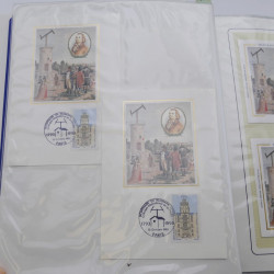 Collection timbres commémoratifs de France neufs et oblitérés.
