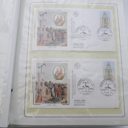 Collection timbres commémoratifs de France neufs et oblitérés.