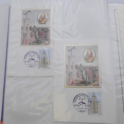 Collection timbres commémoratifs de France neufs et oblitérés.