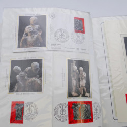 Collection timbres commémoratifs de France neufs et oblitérés.