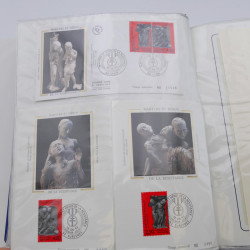 Collection timbres commémoratifs de France neufs et oblitérés.