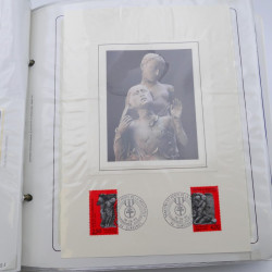 Collection timbres commémoratifs de France neufs et oblitérés.