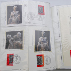 Collection timbres commémoratifs de France neufs et oblitérés.