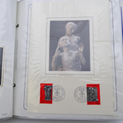 Collection timbres commémoratifs de France neufs et oblitérés.