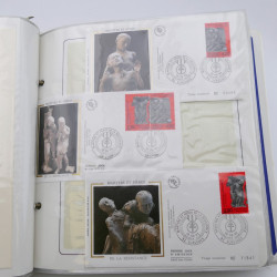 Collection timbres commémoratifs de France neufs et oblitérés.