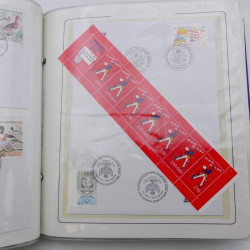 Collection timbres commémoratifs de France neufs et oblitérés.