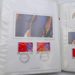 Collection timbres commémoratifs de France neufs et oblitérés.