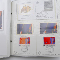 Collection timbres commémoratifs de France neufs et oblitérés.