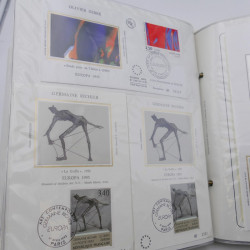 Collection timbres commémoratifs de France neufs et oblitérés.