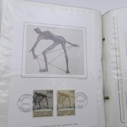 Collection timbres commémoratifs de France neufs et oblitérés.