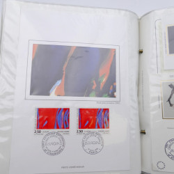 Collection timbres commémoratifs de France neufs et oblitérés.