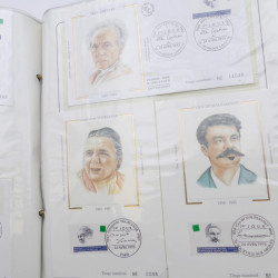 Collection timbres commémoratifs de France neufs et oblitérés.