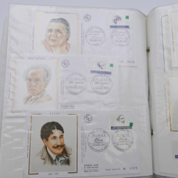 Collection timbres commémoratifs de France neufs et oblitérés.