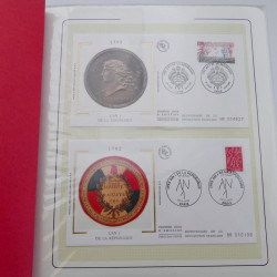 Collection timbres commémoratifs de France neufs et oblitérés.