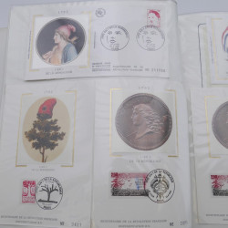 Collection timbres commémoratifs de France neufs et oblitérés.