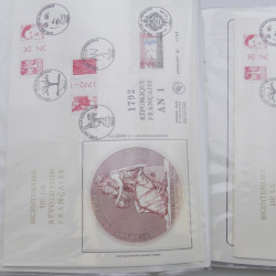 Collection timbres commémoratifs de France neufs et oblitérés.