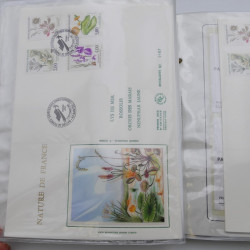 Collection timbres commémoratifs de France neufs et oblitérés.