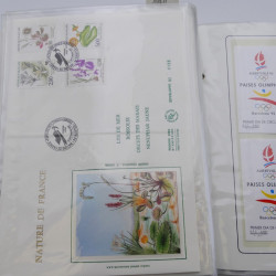 Collection timbres commémoratifs de France neufs et oblitérés.