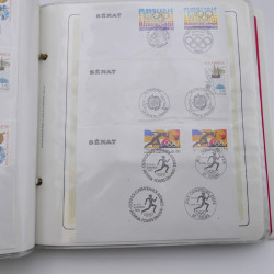 Collection timbres commémoratifs de France neufs et oblitérés.