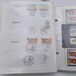 Collection timbres commémoratifs de France neufs et oblitérés.