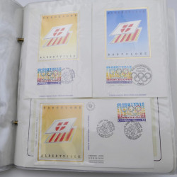 Collection timbres commémoratifs de France neufs et oblitérés.