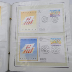 Collection timbres commémoratifs de France neufs et oblitérés.