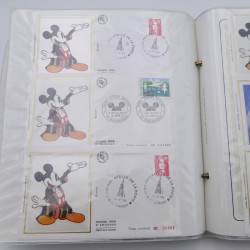 Collection timbres commémoratifs de France neufs et oblitérés.