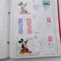 Collection timbres commémoratifs de France neufs et oblitérés.