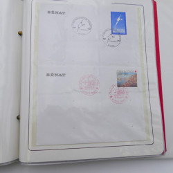 Collection timbres commémoratifs de France neufs et oblitérés.