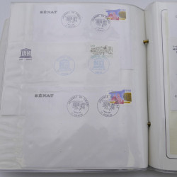 Collection timbres commémoratifs de France neufs et oblitérés.