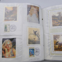 Collection timbres commémoratifs de France neufs et oblitérés.