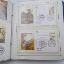Collection timbres commémoratifs de France neufs et oblitérés.