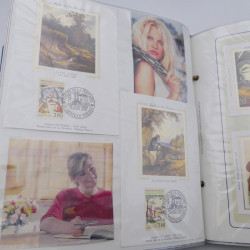 Collection timbres commémoratifs de France neufs et oblitérés.