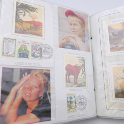Collection timbres commémoratifs de France neufs et oblitérés.